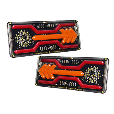LED неон стоп, с кръг и мигач-стрела, 33 см