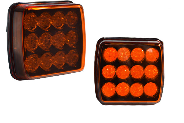 Диоден маяк / блиц с кабел за запалка и магнит, с 12 SMD диода, 6 функции