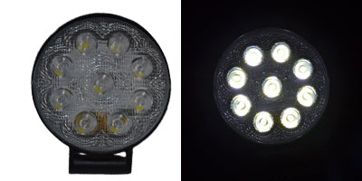 Кръгъл LED халоген-прожектор с алуминиева основа 9 диода, 27W