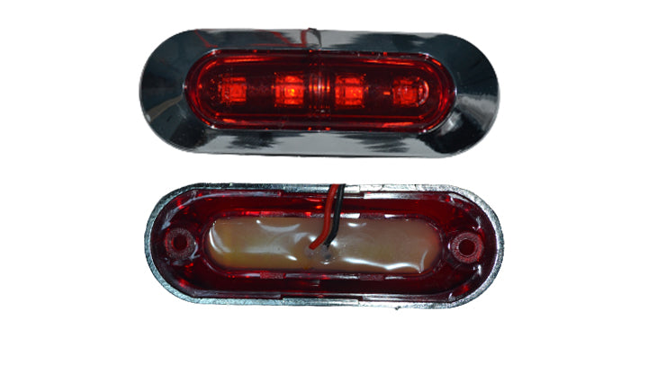 Диоден габарит LUX, с 4 диода, червено стъкло, 24V