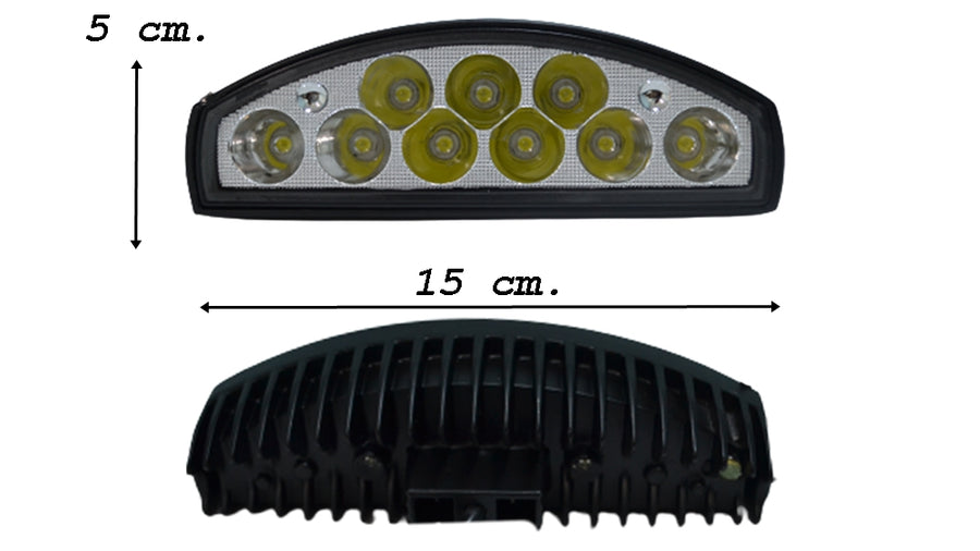 LED халоген - прожектор с горен овал, 9 диода 27W