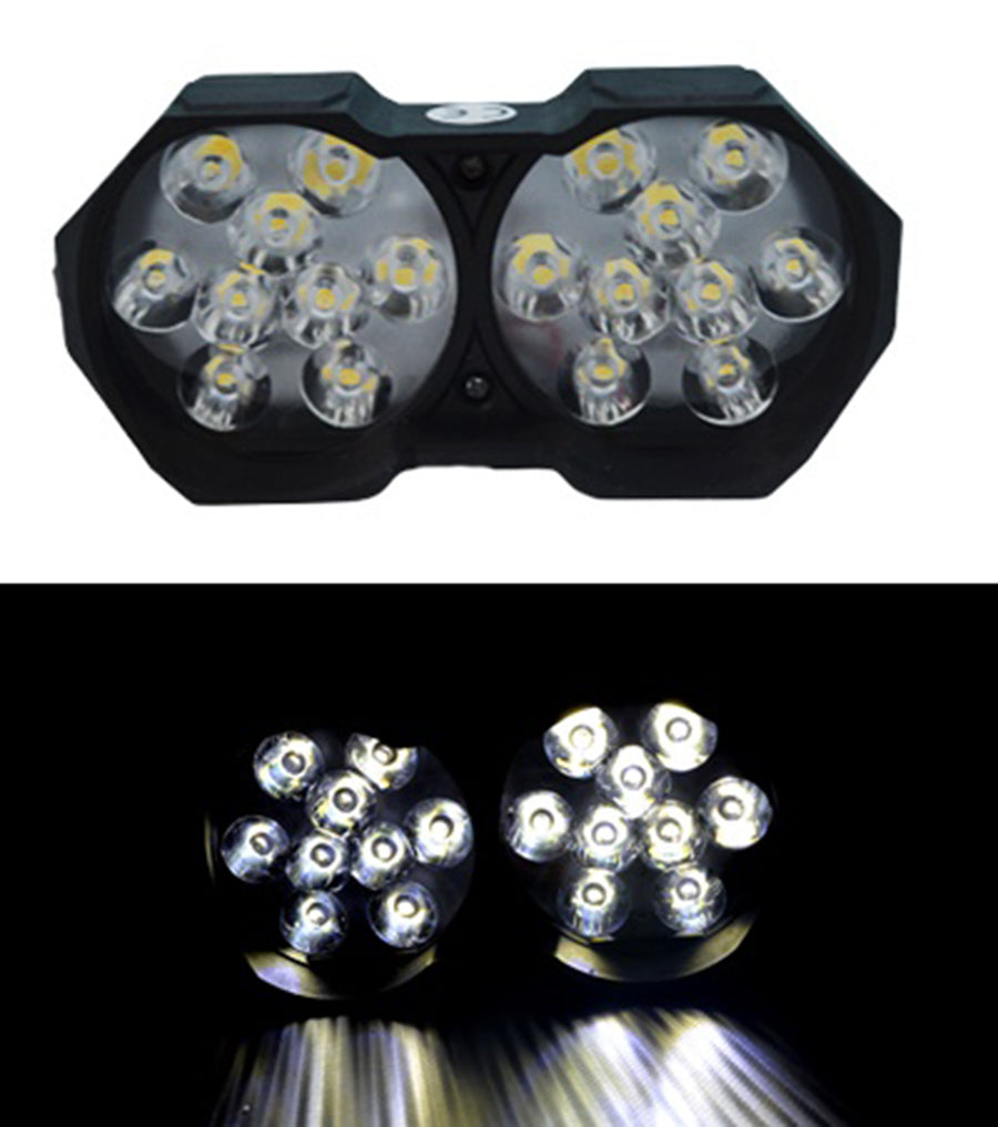 Двоен LED халоген за мотор, 14 диода, 30W