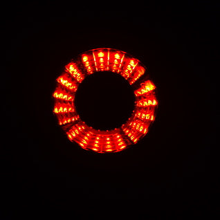 LED рогче криво дясно дълго 12-24V – червено-бяло