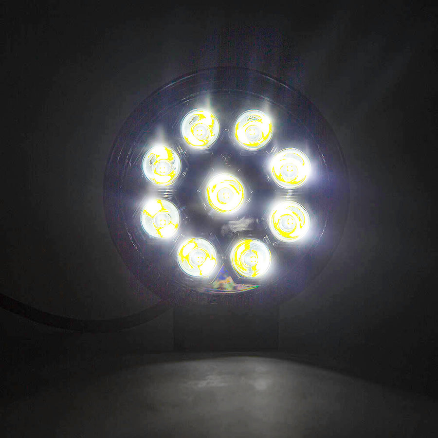 Кръгъл LED халоген- прожектор хекса 9 диода, 27W