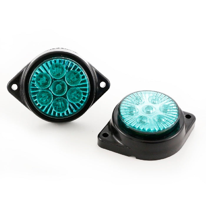 Зелен LED габарит 12V, диодна светлина със 7 SMD