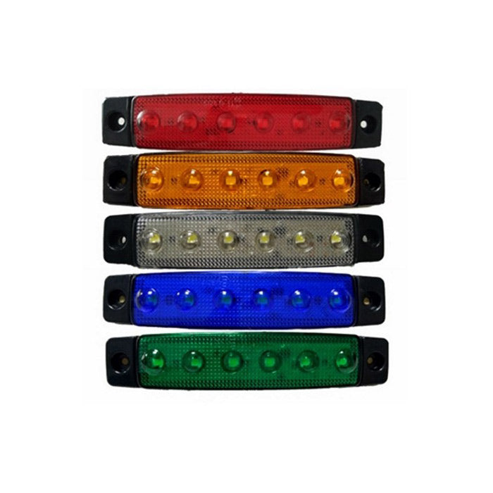 LED габарит, бял с бели краища - 24V