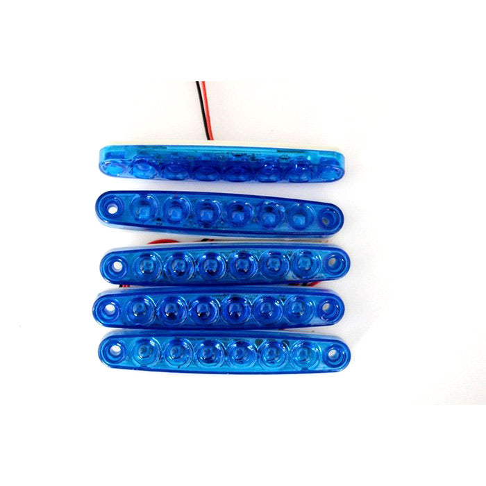 LED габарит, светлина тънка синя, 24V с 6 SMD LED