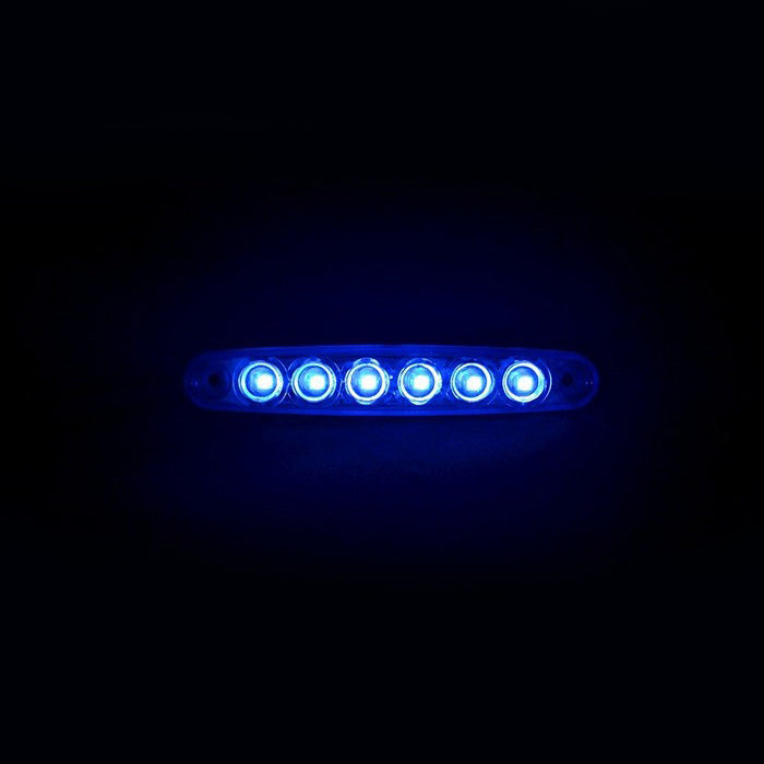 LED габарит, светлина тънка синя, 24V с 6 SMD LED