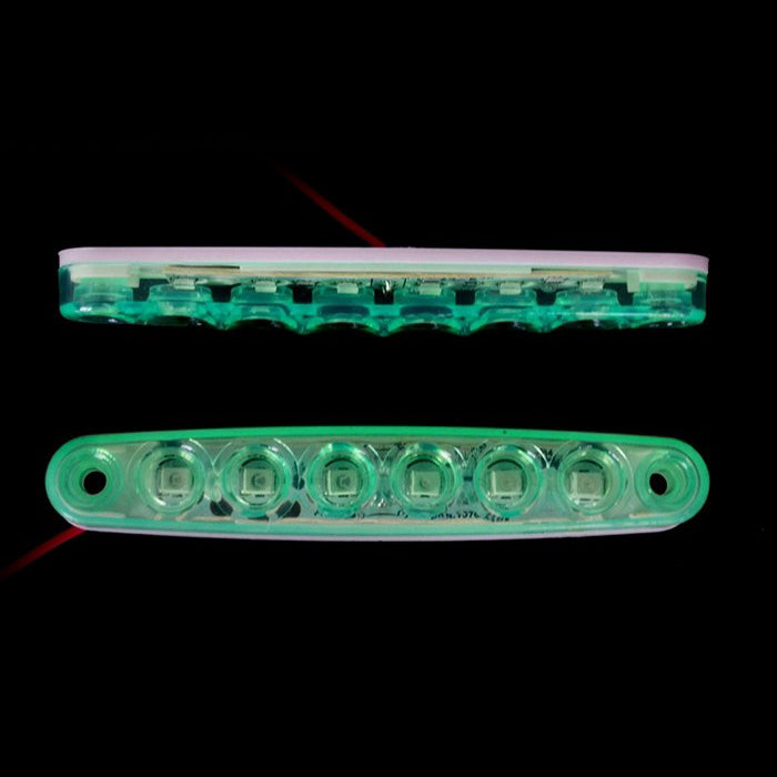 LED габарит, светлина тънка зелена, 24V с 6 SMD LED