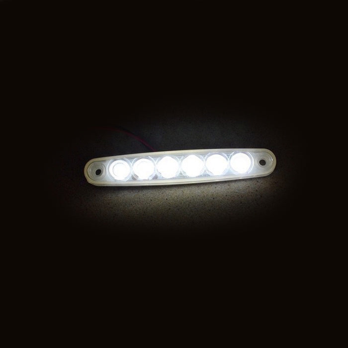 LED габарит светлина, бяла 12V с 6 SMD LED