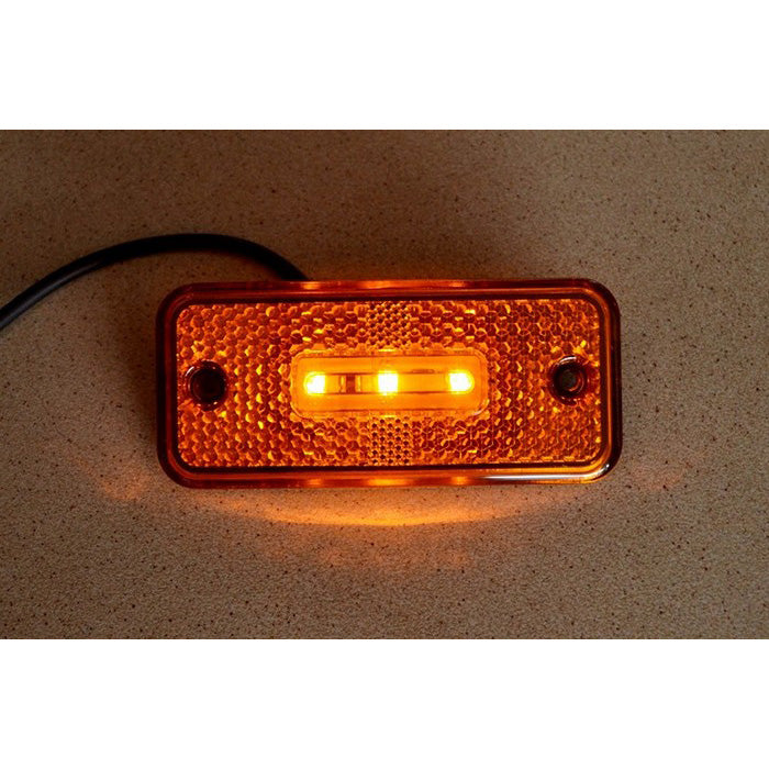 Диоден габарит висящ с гума, жълт 12V с 2 SMD LED
