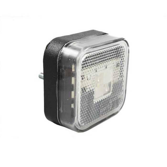 LED габарит квадрат 12-24V с 4 SMD диода, 12-24V - бял