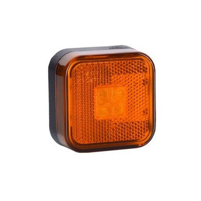 LED габарит квадрат 12-24V с 4 SMD диода, 12-24V - жълт