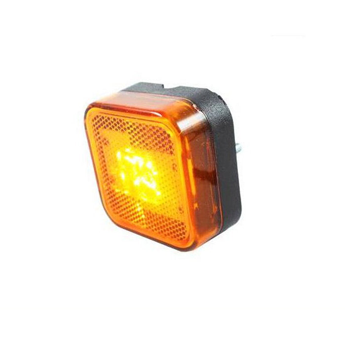 LED габарит квадрат 12-24V с 4 SMD диода, 12-24V - жълт