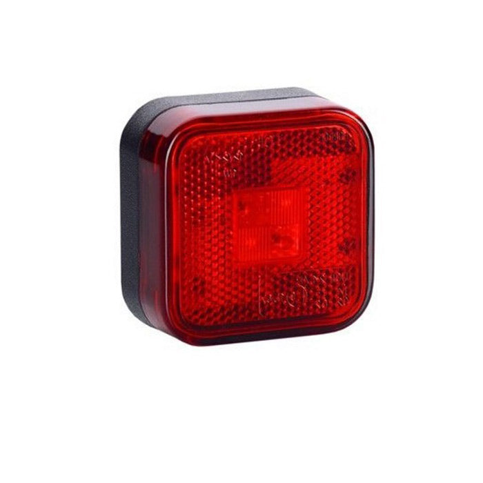 LED габарит квадрат с 4 SMD диода, 12-24V - червен