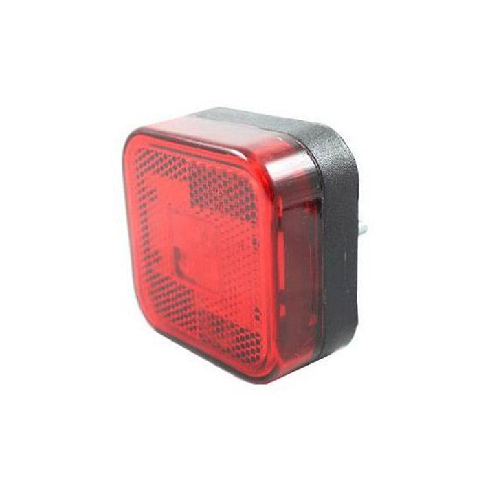 LED габарит квадрат с 4 SMD диода, 12-24V - червен