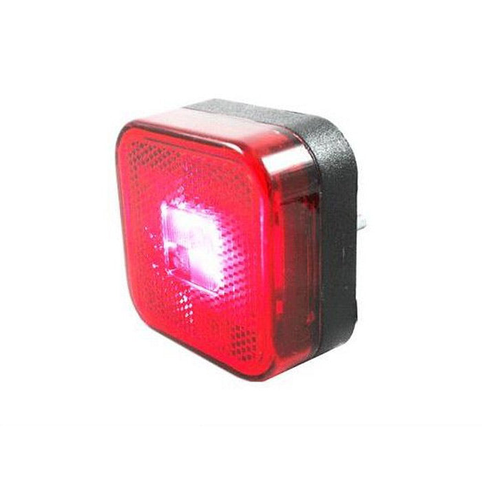 LED габарит квадрат с 4 SMD диода, 12-24V - червен