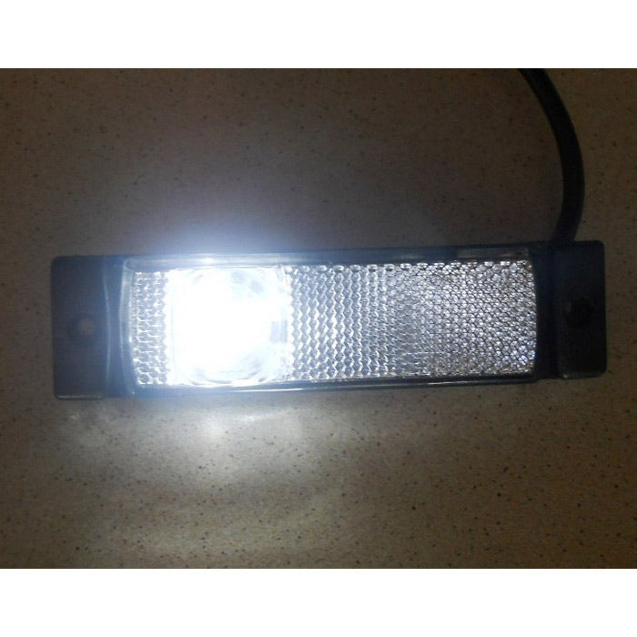LED габарит с 3 диода несиметрични, 12-24V - бял