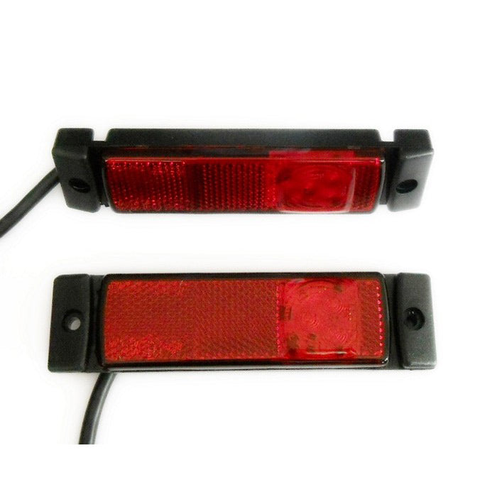 LED габарит с 3 диода несиметрични, 12-24V - червен