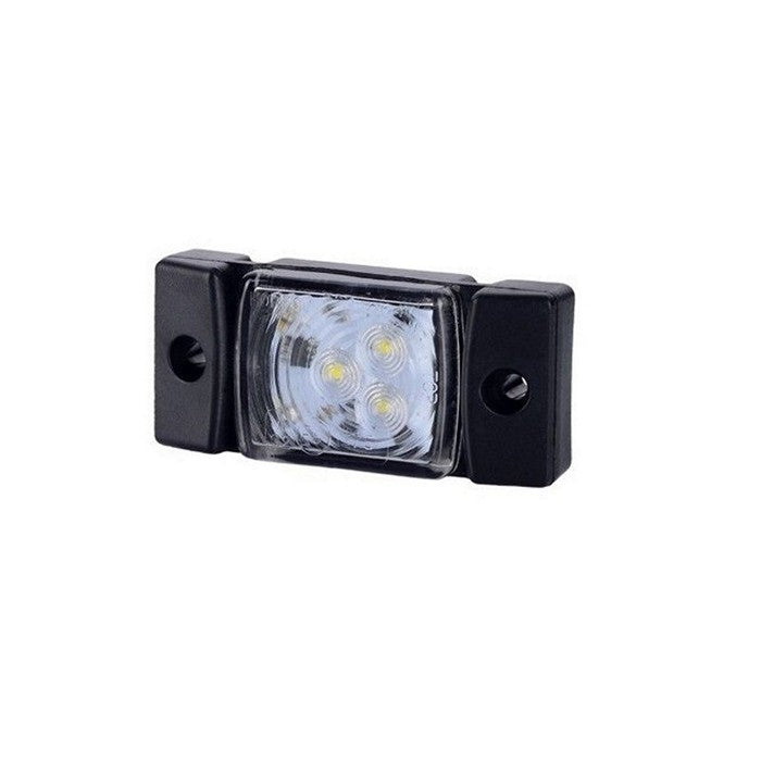 LED габарит с 3 SMD диода, бял малък, 12-24V