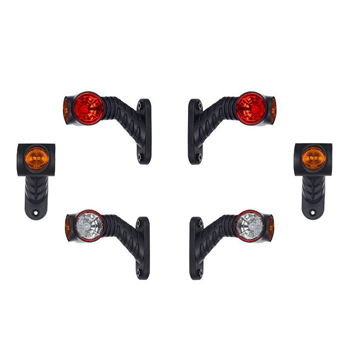 Тройно LED рогче късо, дясно - 12-24V