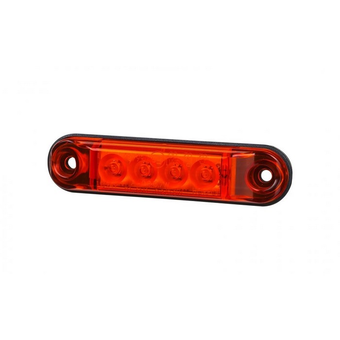 Mini LED червен габарит с 4 диода, 12/24V