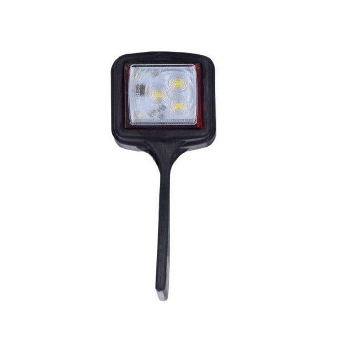 LED габарит квадрат висящ – бяло/червено, 6 SMD, 12-24V