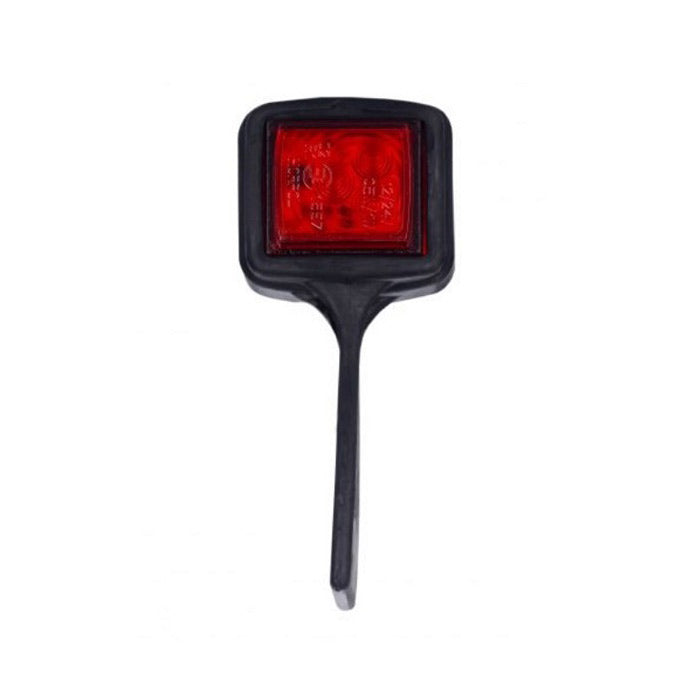 LED габарит квадрат висящ – бяло/червено, 6 SMD, 12-24V