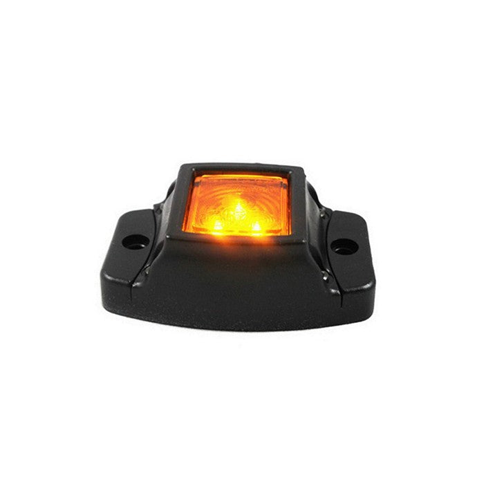 Жълт LED габарит с 3 диода на висока основа, 12-24V