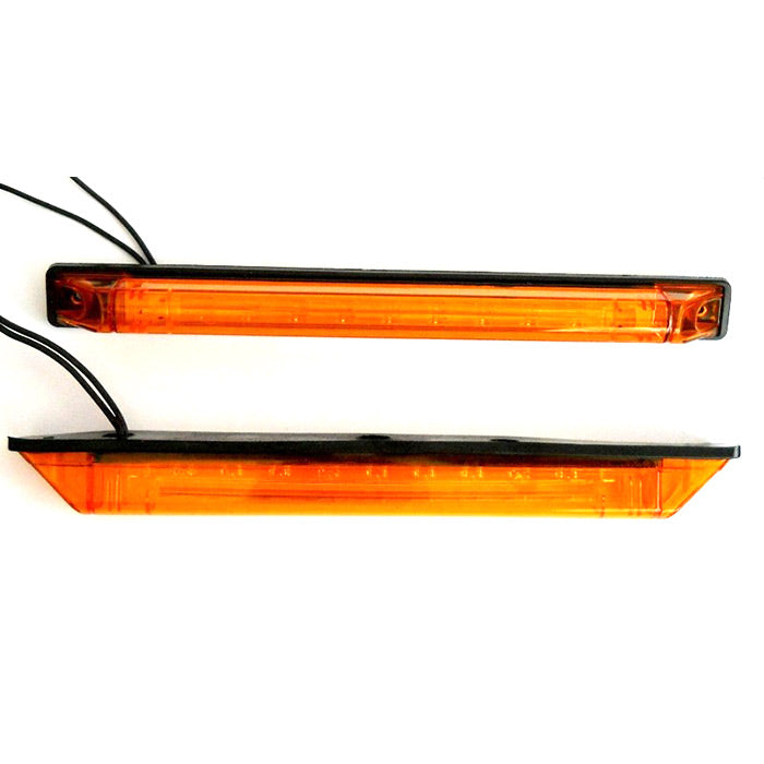 Дълъг жълт LED габарит, 12-24V