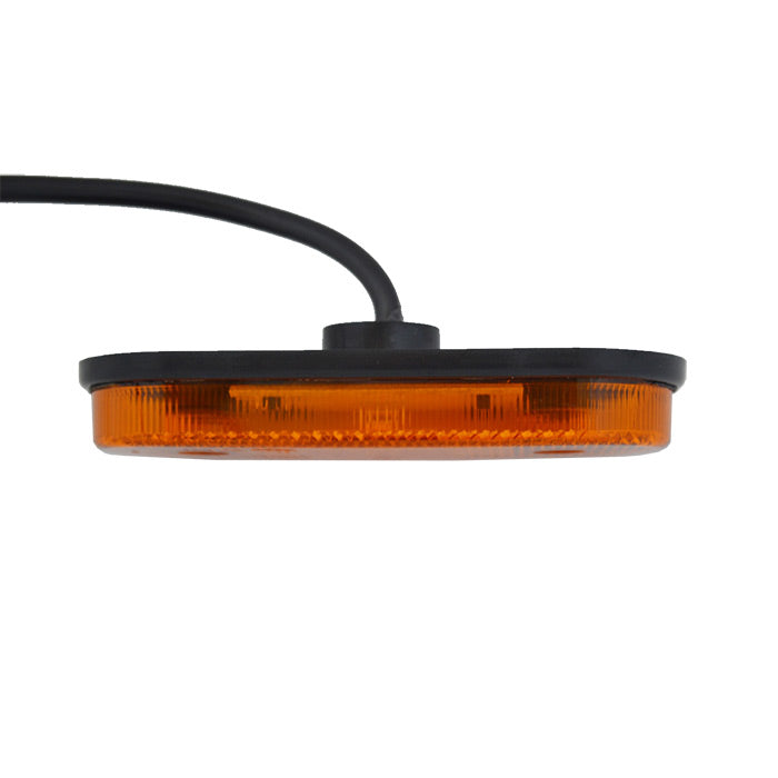 Жълт LED габарит, с 1 SMD диод овал, 12-24V