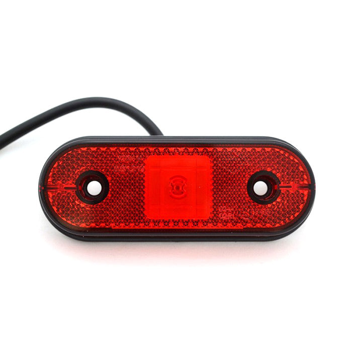 Червен LED габарит, 1 диод овал, 12-24V
