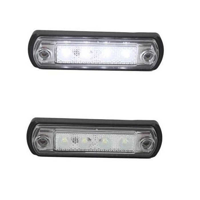 LED габарит бял с 4 диода, 12-24V