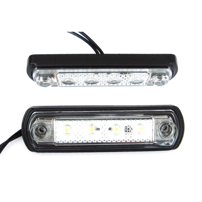 LED габарит бял с 4 диода, 12-24V