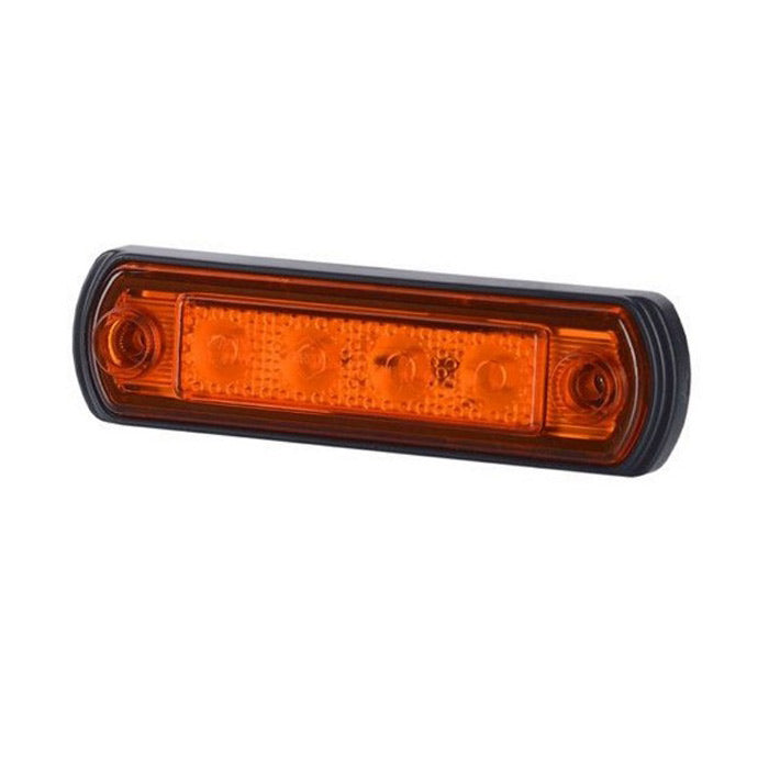 LED габарит, жълт с 4 диода, 12-24V