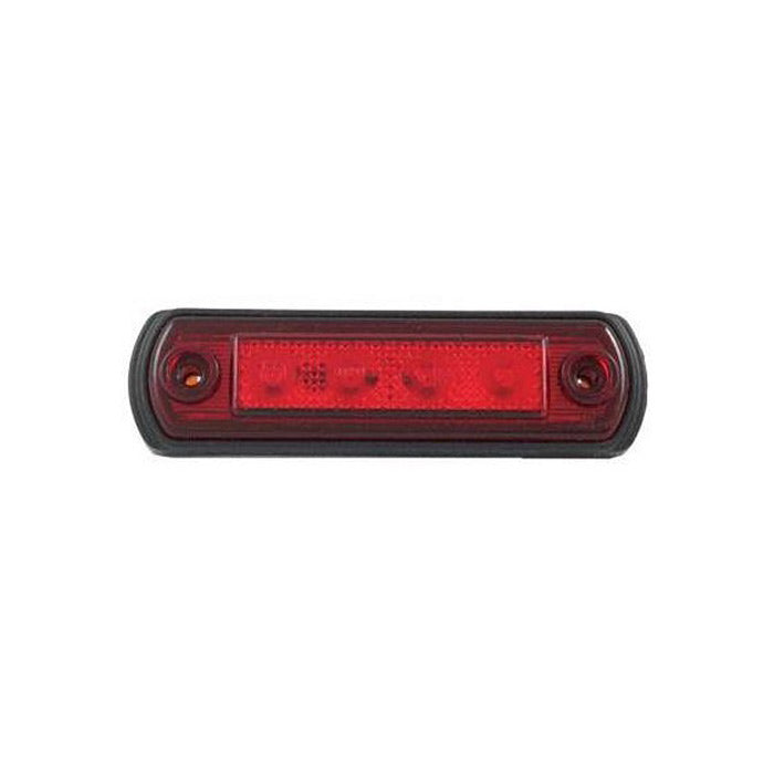 LED габарит, червен с 4 диода, 12-24V