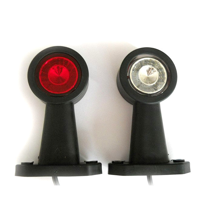 LED рогче перпендикулярно дълго червено-бяло, 12-24V
