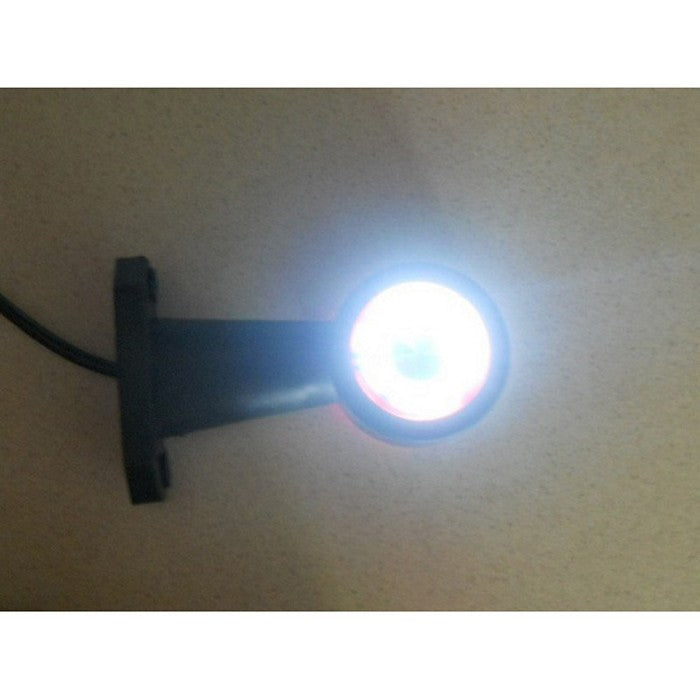 LED рогче перпендикулярно дълго червено-бяло, 12-24V
