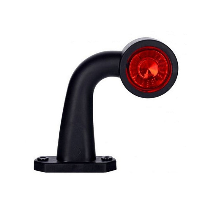 LED рогче криво ляво червено-бяло, 12-24V