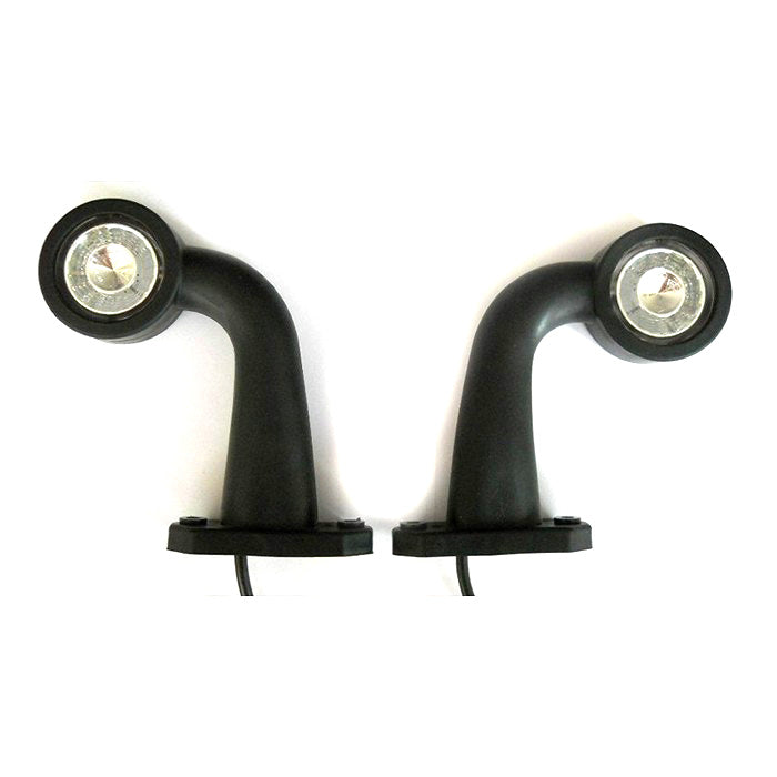 LED рогче криво дясно червено-бяло, 12-24V