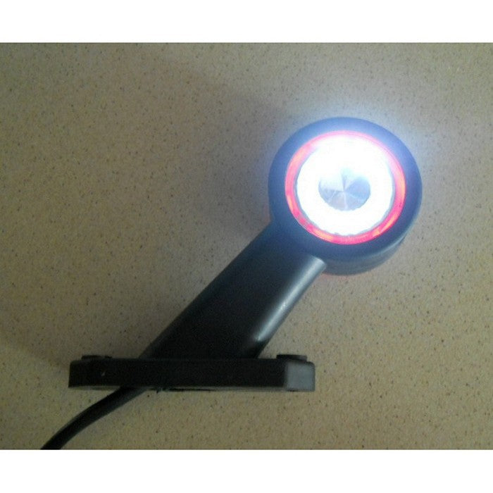 LED рогче косо ляво червено-бяло, 12-24V
