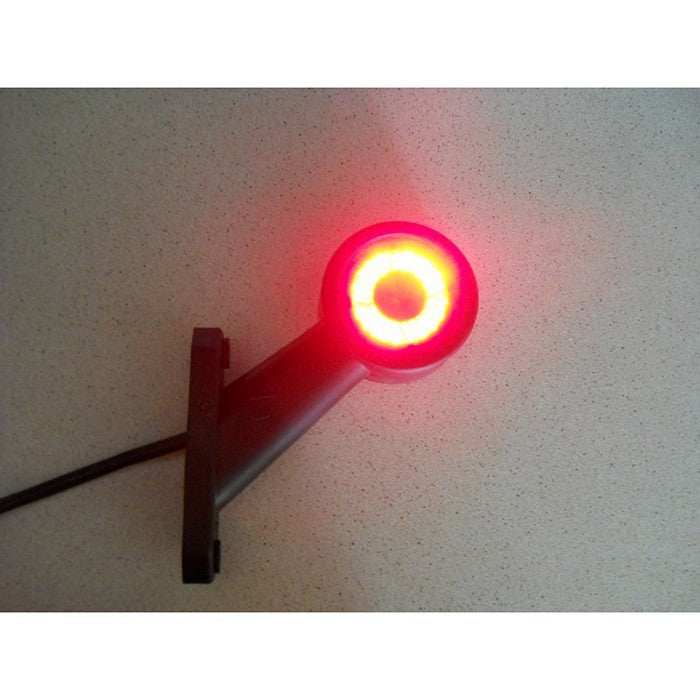 LED рогче косо дясно червено-бяло, 12-24V
