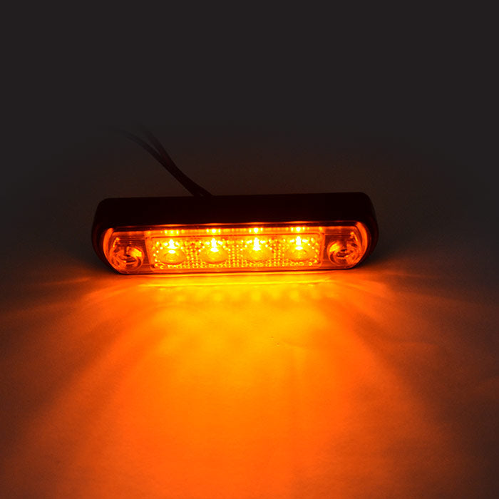 LED габарит за ролбар жълт, 12-24V