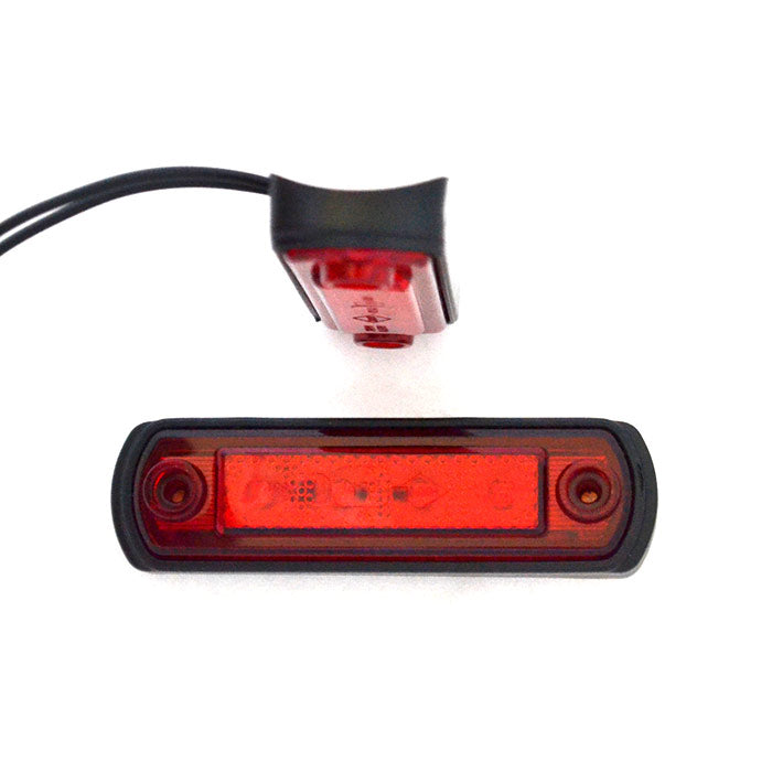 LED габарит за ролбар червен, 12-24V