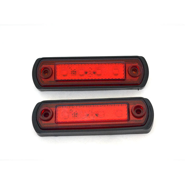 LED габарит за ролбар червен, 12-24V