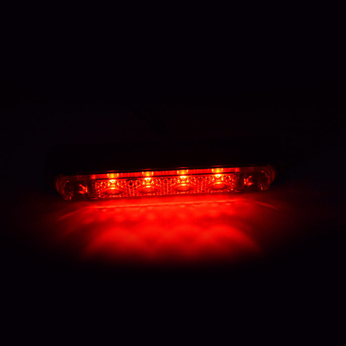 LED габарит за ролбар червен, 12-24V