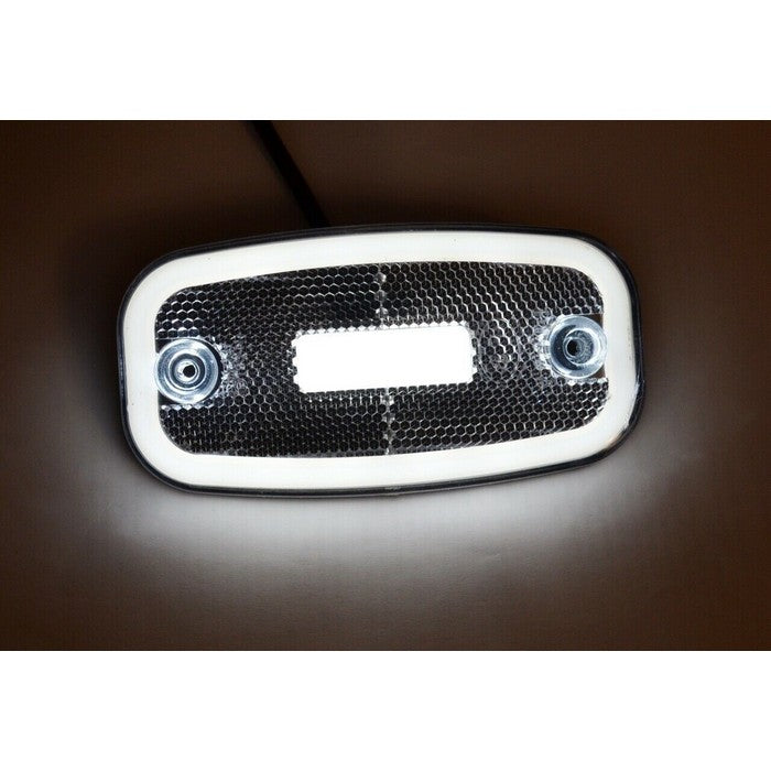 Бял LED габарит за всички камиони с неонов ефект, 12V/24V