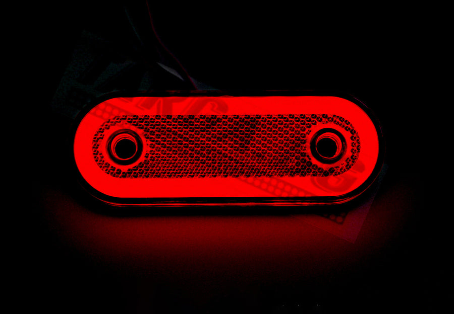 LED неон габарит овален – 20 диода, червен, 12/24V