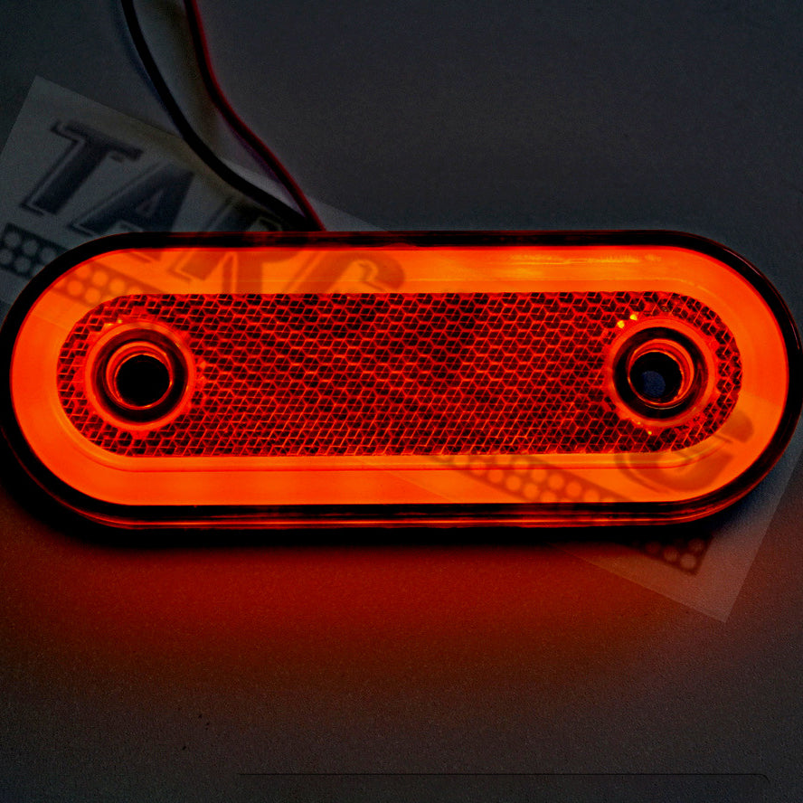 LED неон габарит овален – 20 диода, оранжев, 12/24V