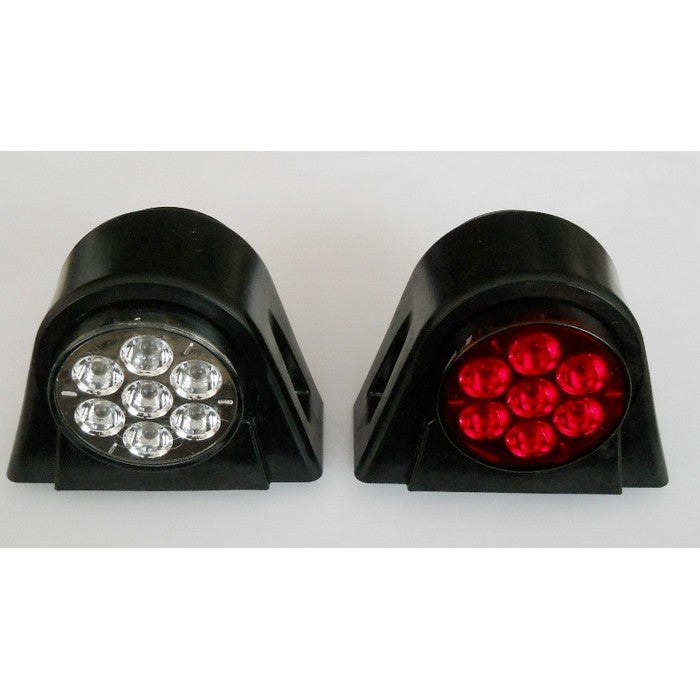 LED габарит рогче с 14 диода, червено-бял - 24V